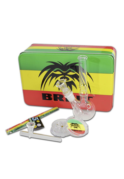 Подарочный набор Breit Mini Bong Set (+ трубка и гриндер) - Бонги - Бонги стеклянные - Портативные бонги - Магазин бонгов бонгшоп.рф